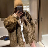 Cloud Stone Fox Thick Warm Bat Sleeve Fur One-Piece Shawl Woman Lazy Smooth And Environmentally Friendly