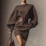 Loose V-Neck Temperament Commuting Embroidered Tidley