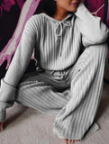 Knitting Hoody Top and Pants 2PC Lounge