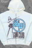 Zip up Hoodie anime Y2K graphics goth Sweatshirt Sport Coat Pullover grunge Gothic Long Sleeve Oversized hoodie jacket