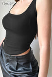 Sleeve U Neck Crop Top Women Sexy Y2K Female Slim Tight Tee Casual Summer Tee Clothes Streetwear Brown women