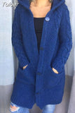 Women Knitted Sweater Cardigan Open Stitch Hooded Letters Loose Sweaters Fall Fashion New Sweaters for Women