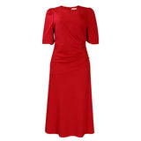 Women's 2025 Summer New Temperament Elegant Pure Colored Grand African