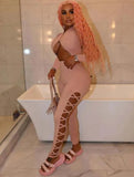 Sexy Cut Out Lace-Up Party