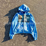 Printing Hoodie Jacket Winter High Street Loose Hot