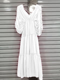 Ruched Midi Dresses For Female V Neck Batwing Sleeve High Waist Loose Summer dress women 2023 Fashion Clothes Style