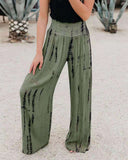 New Wish Hot Fashion Tight High-Waist Pocket Wide Leg Trousers Casual