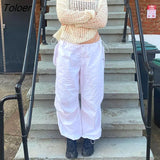 Print Streetwear Joggers Parachute Cargos Casual Loose Y2K Baggy Sweatpants Harajuku Chic Fashion