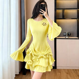 Ancient English Wind Brae Vest Woman Summer Lace Hook Flower Tied With Fish Bone Gird Waist Small Man Is