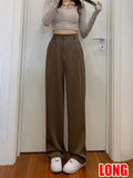 Office Wear Women Pants Summer Casual Elegant Trousers Women Wide Leg Chic Office Wear Straight Pants For Women High
