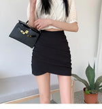 Women's Irregular Skirts Summer High Waist Sexy Ruched Bodycon Mini Skirt Office Lady Pencil Skirts 2022 New
