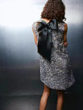 2025 New Shiny Beads Back Tice Decorated Bow Dress