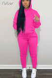 Women's Sporty Tracksuit Autumn Winter Plush Warm Hooded Long Sleeve Hoodie and High Waist Sweatpant Matching Outfit 2 Piece