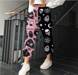 Letter Print High street Sweatpants Women Fashion High Waist Trouser Joggers Pants Drawstring Trousers Harem Pants