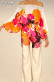 Loose Two Piece Set For Women Outfits 2023 Lanten Sleeve Off Shoulder Blouse Wide Leg Pants Elegant Sets Office Lady