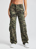 Toloer Camouflage Wide-Leg Jeans Autumn 2024 New Fashion High Waist Stitching To Show Thin And Long Straight Pants Children-Outfit