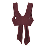 2021 Sleeveless Knitted Crop Sweater Sexy Autumn Summer Fashion Vest Black Casual White Jumper Top Female Pullover