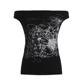 Subculture Retro Style Collar Vest Word-To-Shoulder Can Wear Two-Dressed Hottie Sleeveless