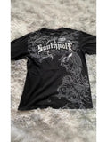 New Concert Retro T-Shirt Summer Korean Version Of Fashion Print Short-Sleeved