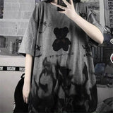 Black Japan T Shirt Loose Summer Oversize T Shirt Women Harajuku Punk Short Sleeves T-shirts Tops Tee Hip Hop T-Shirt for