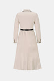 Belted Button Down Pleated