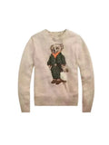 Autumn Explosion Wool-Blend Cartoon Bear High Quality Autumn And Winter Sweater Female Blue Collar Casual