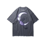 Men's Street T Shirt Lightning Skull Moon Cotton T-Shirt 2020 Summer Men Short Sleeve High Quality Tees