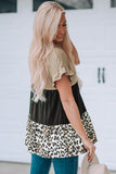Color Block Flounce Sleeve Babydoll