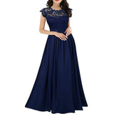 Chiffon Women's Fashion Temperament Commute Elegant Lace Long