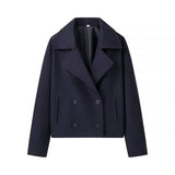 Autumn New Women's Loose Version Of Double Buckle Temperament Commuting Hair, Short Coat