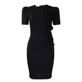 Women's 2025 New Fashion Elegant Brace For The Duh Leh Side Solid Color Short-Sleeved African