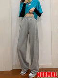 High Waist Loose Pants For Women Sport Trousers Wide Leg Sweatpants Women Joggers Straight Elastic Waist Pants