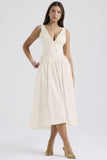 Summer New Body-Body Sling Dress Fashion Print V-Neck Temperament