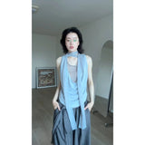 Fake Two T-Shirt Girls Summer Tsets Hot Girls Pure Blouse Trousers Fashion