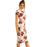 New Sunmmer Chinese Women Short Sleevs Dress BLACK Print Flower Long Dress Slim vintage Dresses Elegant Gown