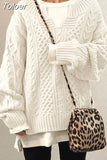 Sweater Women Fashion Chic Pullovers Sweet Basic Casual Loose Long Sleeve V-Neck Knitwear Tops Autumn Winter New