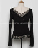 Korea fashion Bodycon Sling Cardigan Suit Two piece Set Women Body Harajuku Crop top thin cardigan sexy lace Summer shirt
