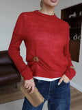 Spring And Summer New Thin Sweater Hoodie Women's Round Collar Perspective Basic Knitwear Candy