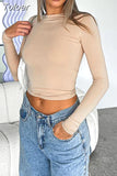 Sleeve T Shirt Women Slim Fit Pullovers T-shirts Spring Autumn Streetwear O Neck Female Basic Tee Y2k Clothes Crop