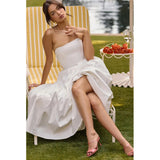 Tube Pleated Midi Dress-Outfit