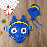 Kids Baby Girl Swimsuit Tail Goldfish One Piece Swimsuit Swimwear Swimmable Costume Beachwear Swimming Hat