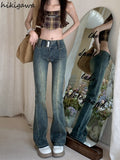 High Waisted Jeans Vintage Slim Fit Flare Pants 2023 New Bottoms Fashion Korean Trousers Pantalon Femme Y2k