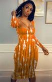 Print Party Sexy Midi Bodycon