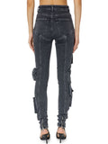 Fashion Women Jeans High Elastic Slim Lower Leg Zipper Can Be Opened To Become Denim Flared Pants Spring 2023 New