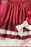 Kawaii Lace Lolita Skirt Women Harajuku Vintage Ruffle Patchwork Elastic Waist Mini Skirts Soft Girl Japanese