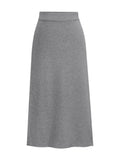 Long Skirts For Women Winter Vintage Elastic Split Skirts Womens 2022 Warm High Waist Pencil Skirts For Office