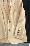 Women Koran Slim Single Breasted Suit Fall Long Sleeve Black Office Ladies Jacket Fashion Designed Female Coat