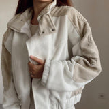 Sport Zipper Turndown Collar Long Sleeve