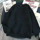 spring and autumn new splicing Pullover fashion Korean thick and thin women's Sweatshirt Navy Gray Black Pink women's