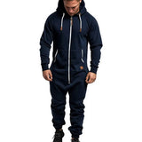 Jumpsuit One Piece Men's Sets 2020 New Men's Hooded Fleece Jumpsuit Men Camouflage Print Personality Casual Suits